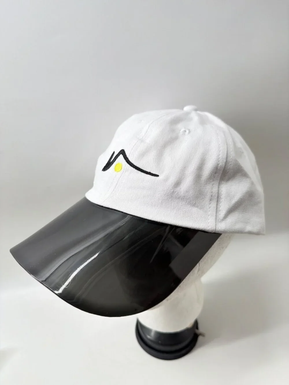 Visto Sports White Visor Hat With Transparent UV Brim Unisex OS